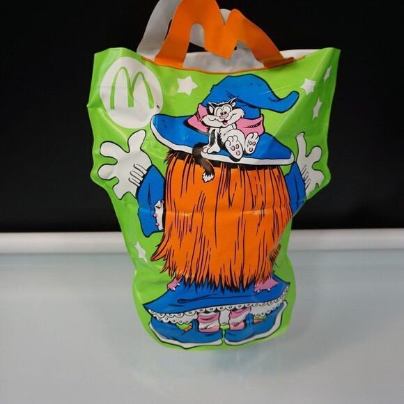 Vintage 1990 McDonalds Halloween Bag Trick or Treat Candy Vinyl Happy Meal - Picture 3 of 11